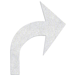 3549-125 Mills Preformed Thermoplastic Symbol - Turn Arrow Right - 4' x 3'