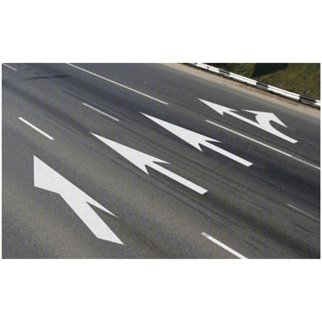 3565-125 Mills Preformed Thermoplastic Symbol - Lane Drop Arrow Right (Points To The Right)- 18' x 5'6
