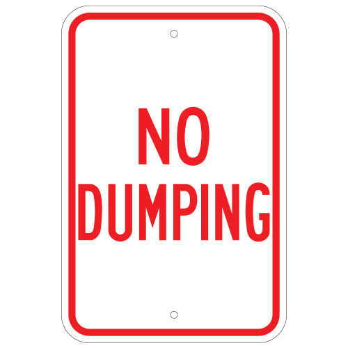 R-71 No Dumping Sign
