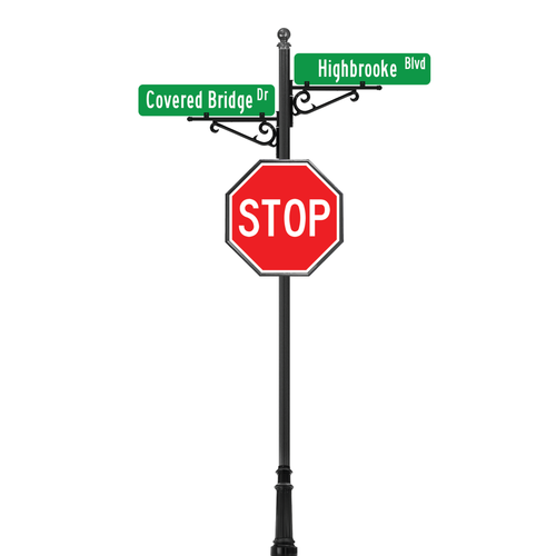 Ornamental Street Name Sign S Scroll Package