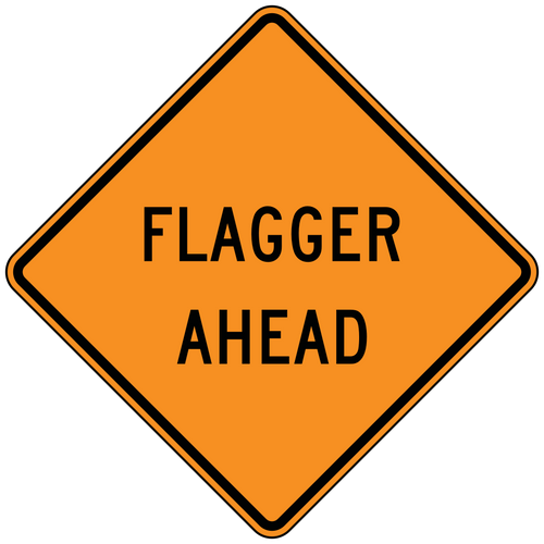 W20-7a Flagger Sign