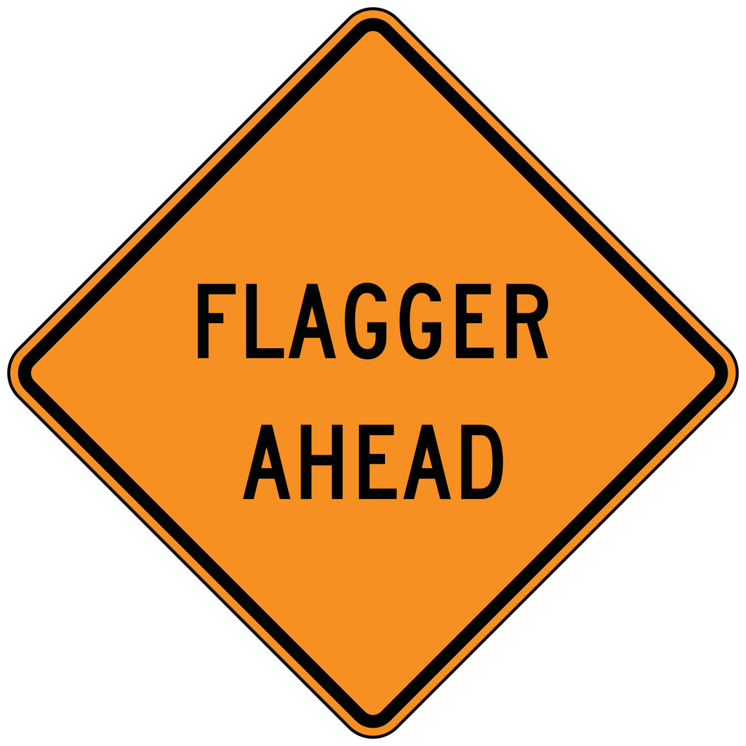 W20-7a Flagger Sign