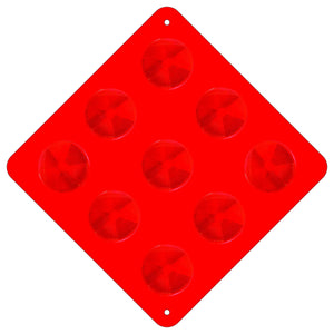 Type 1 Object Marker - Red with Plastic Circles