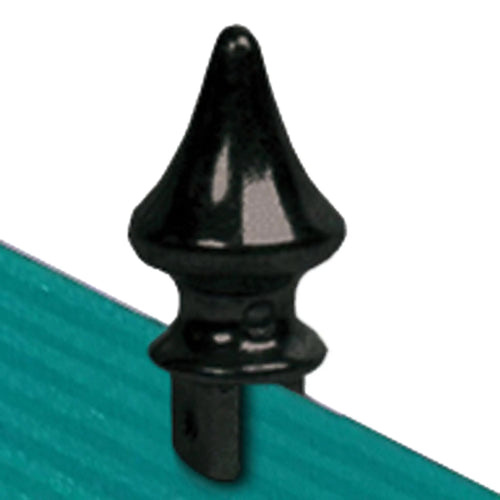 Decorative Sign Top Finial - Flat Blade - Black