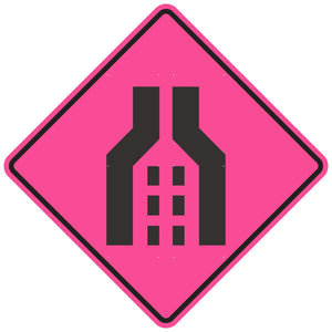 W4-2 Double Merge Symbol - Roll Up Sign
