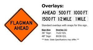 Flagman Ahead - Roll-Up Sign