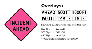 Incident Ahead - Roll-Up Sign