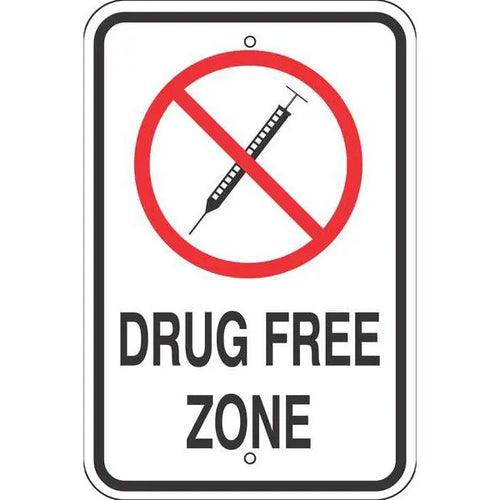 Drug Free Zone Sign