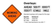 Load image into Gallery viewer, W21-8 Mowing Ahead - Roll-Up Sign