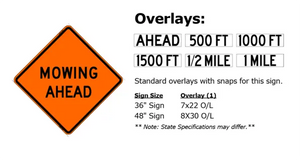 W21-8 Mowing Ahead - Roll-Up Sign