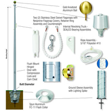 Load image into Gallery viewer, Monarch Series Flagpole - Internal Halyard