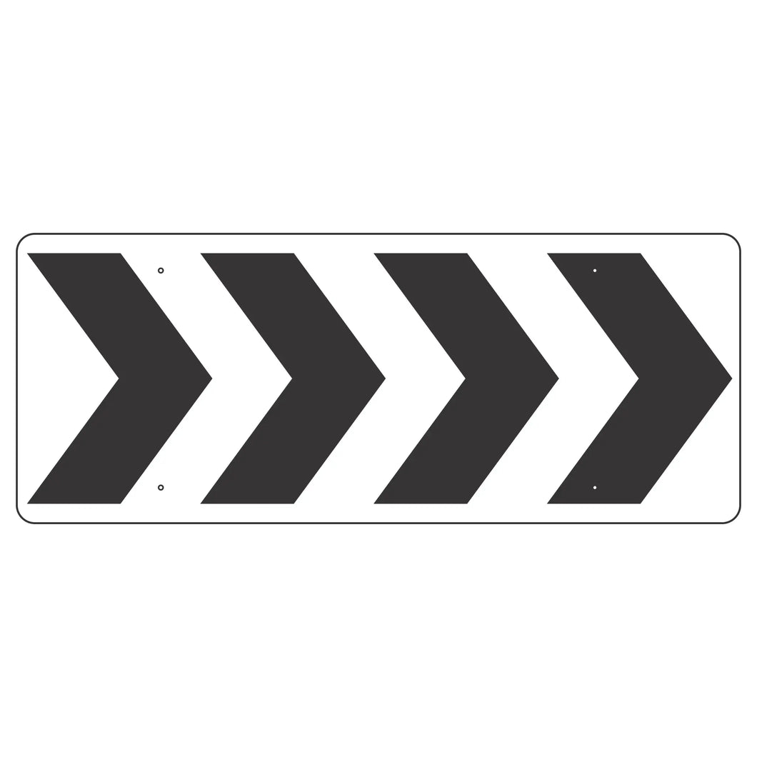 R6-4B Roundbabout Directional (4 Chevrons) Sign 60