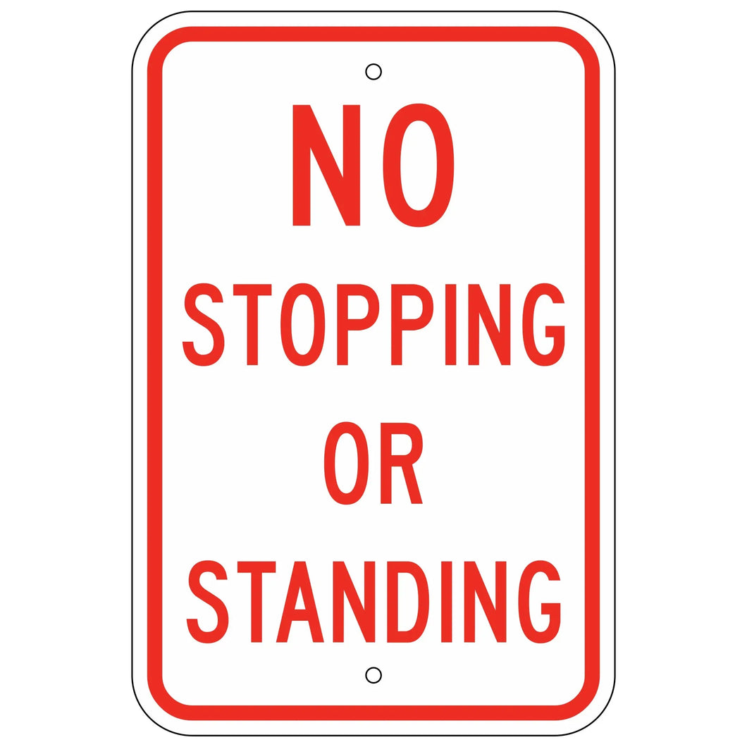 R7-4M No Stopping or Standing Sign 12