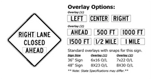 Load image into Gallery viewer, W20-5 Right Lane Closed Ahead - Roll Up Sign