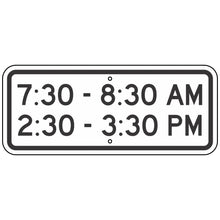 Load image into Gallery viewer, S4-1P School Zone Times Sign