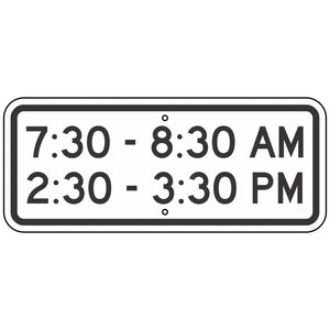 S4-1P School Zone Times Sign