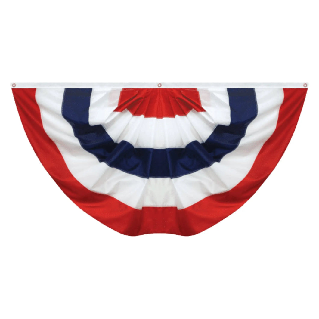 American Flag Pleated Full Fan - Stripes Only