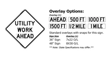 Load image into Gallery viewer, W21-7 Utility Work Ahead - Roll Up Sign