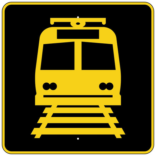 W10-7 Light Rail Activated Blank-Out Sign 24