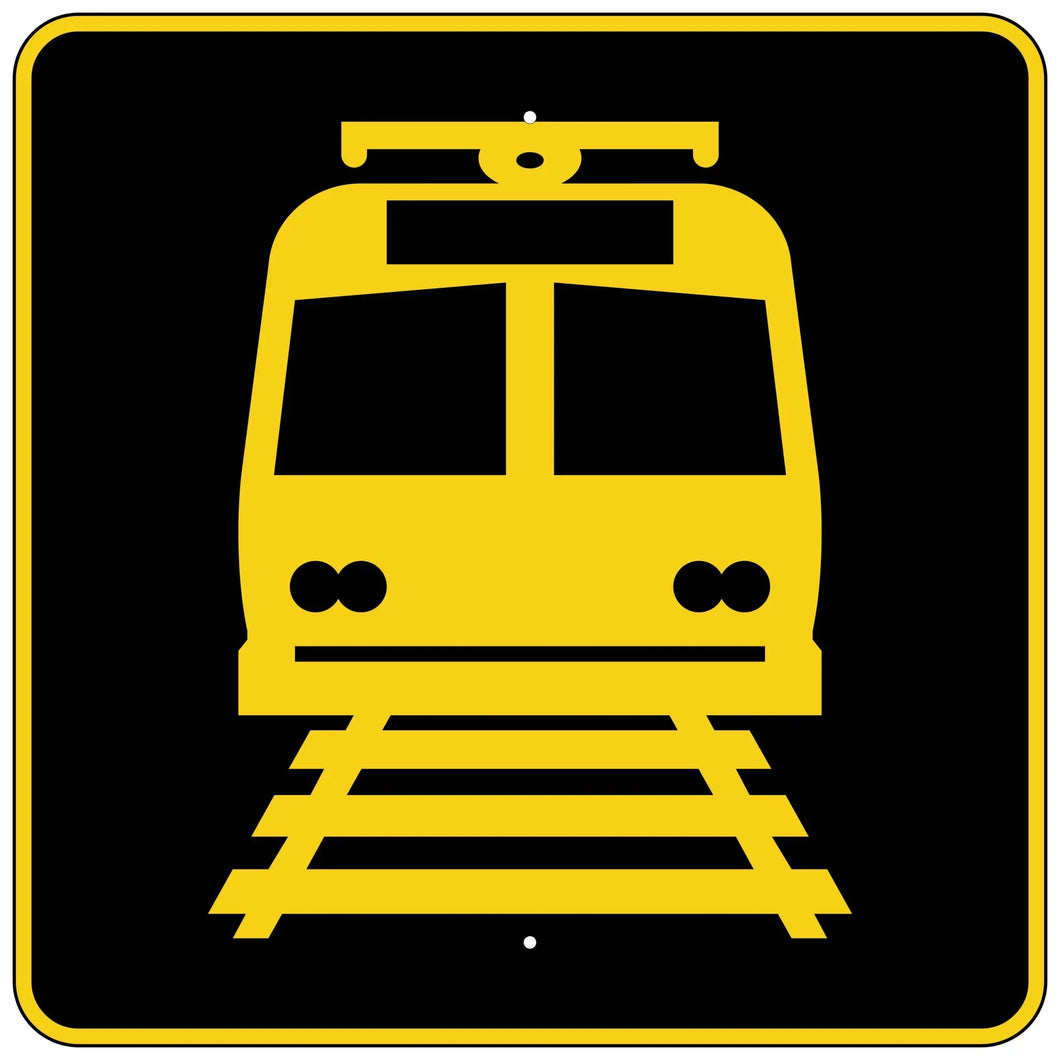 W10-7 Light Rail Activated Blank-Out Sign 24