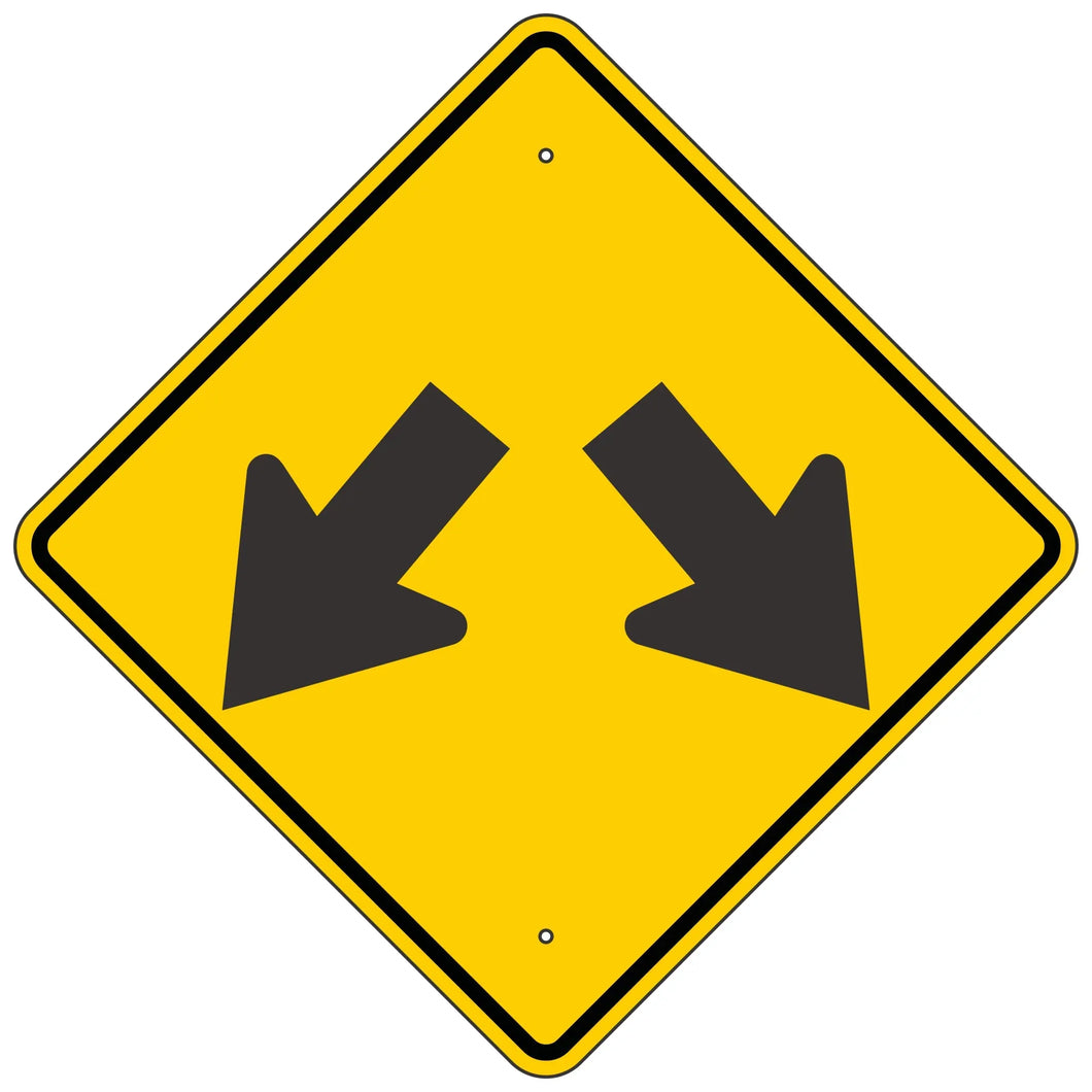W12-1 Double Arrow Sign