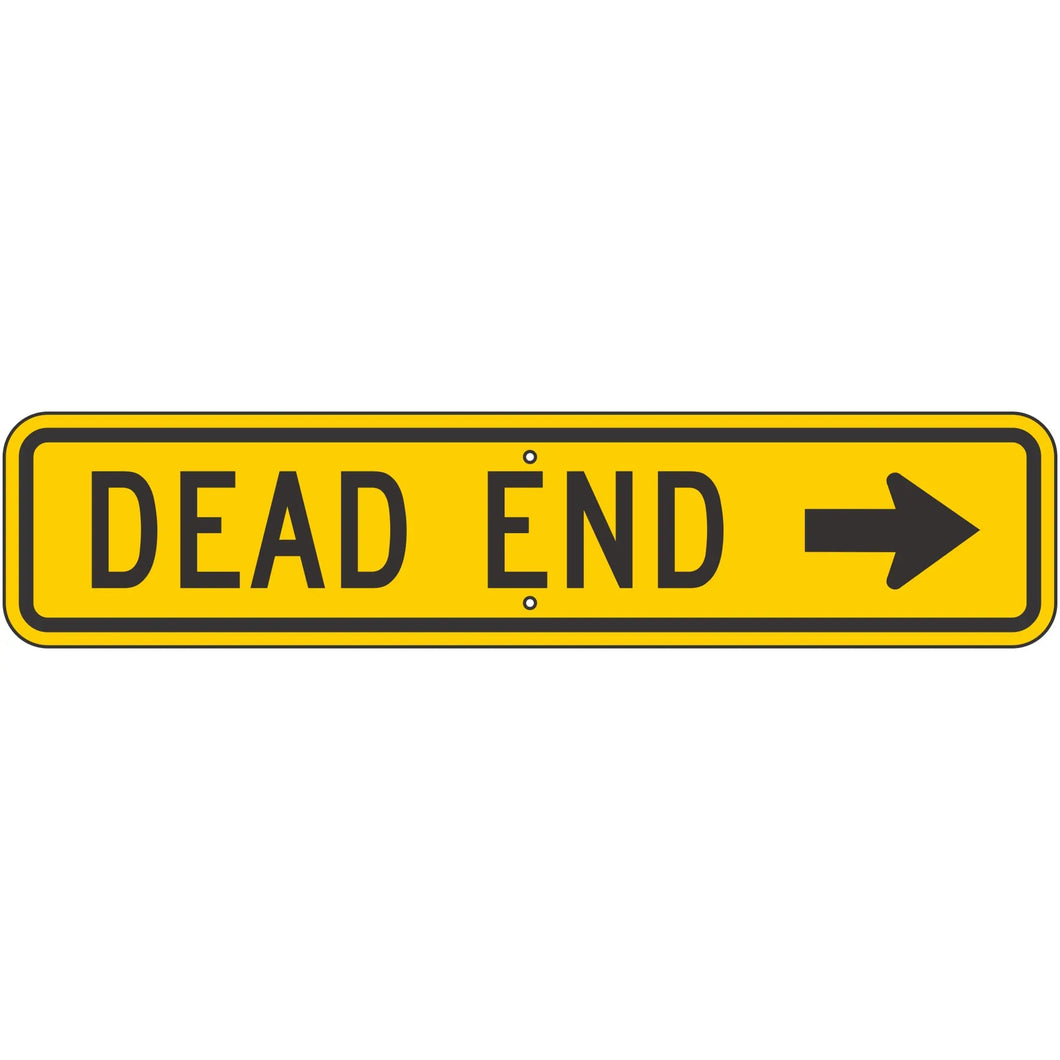 W14-1AR Dead End (Right Arrow) Sign
