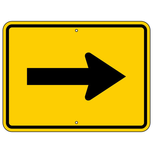 W16-5P Right Arrow Sign 24