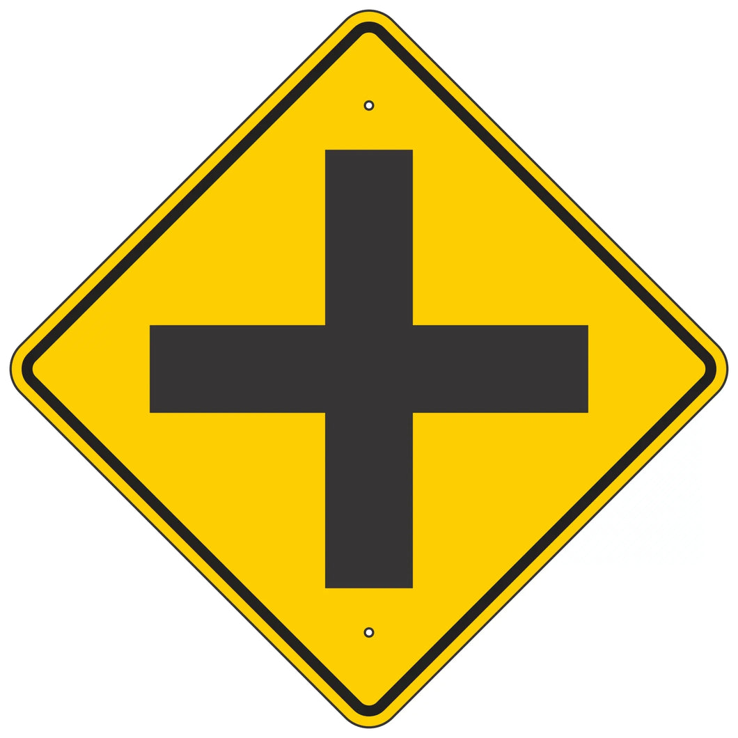 W2-1 Intersection Warning Sign