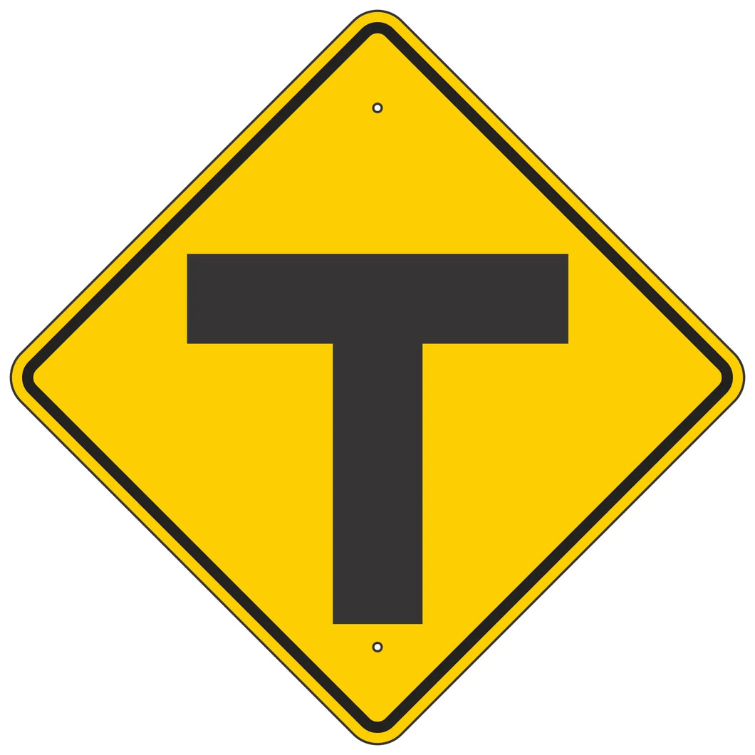 W2-4 Intersection Warning Sign