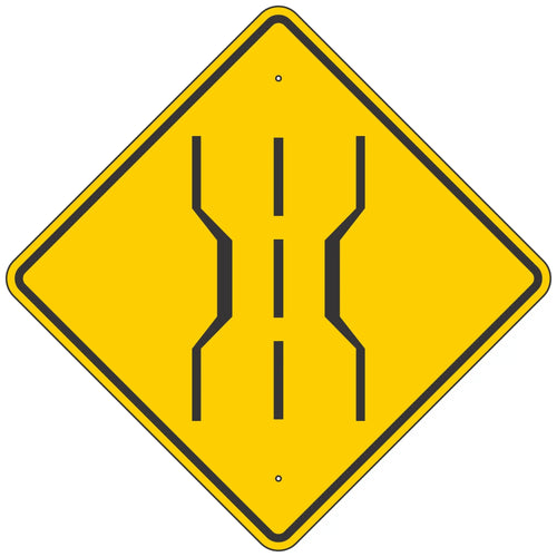 W5-1A Road Narrows Symbol Sign