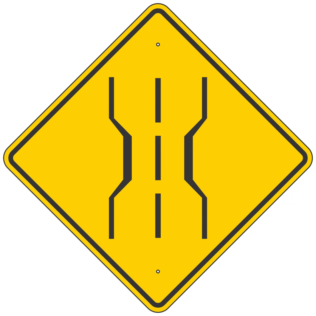 W5-1A Road Narrows Symbol Sign