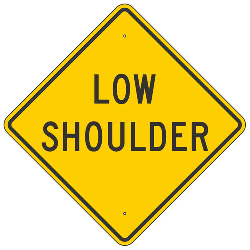 W8-9 Low Shoulder Sign