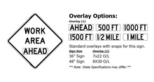 Load image into Gallery viewer, Work Area Ahead - Roll Up Sign