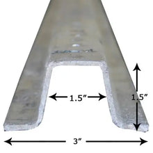 Load image into Gallery viewer, U-Channel Traffic Sign Posts-2lbs/ft Galvanized